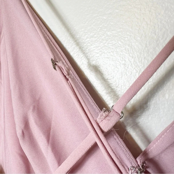 ASTR the Label Holland Ruffle Crepe Maxi Dress Gown Blush Lilac Pink Size Small - Picture 6 of 8